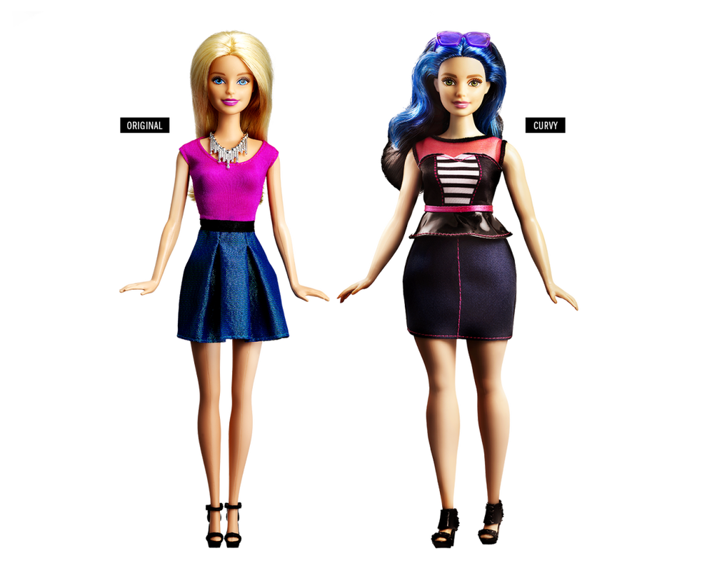 Original and Curvy Barbie
